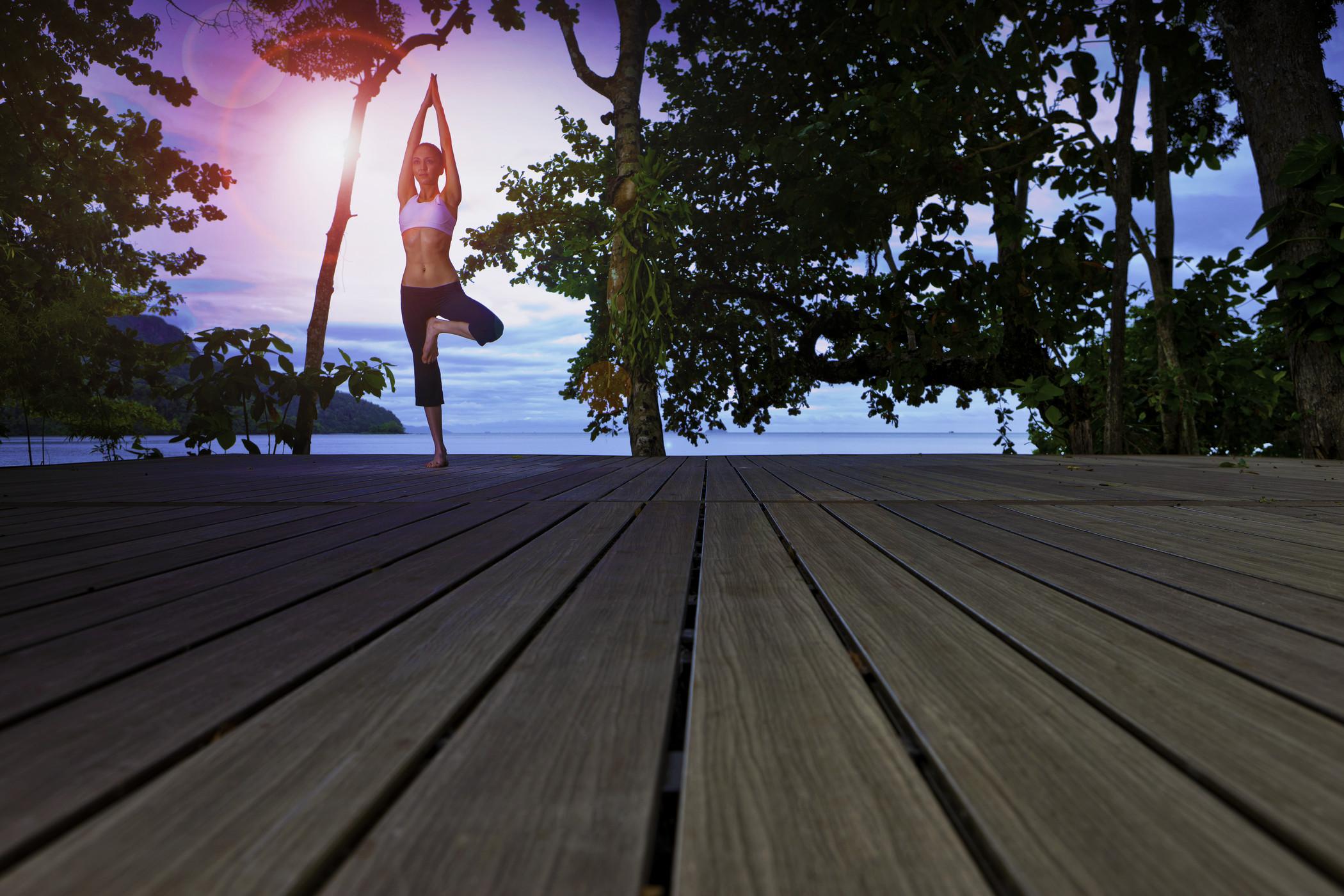 The Andaman, A Luxury Collection Resort, Langkawi Zewnętrze zdjęcie A woman practicing aerial yoga